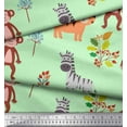 thumbnail image 2 of Soimoi Poly Georgette Fabric Berries & Animals Cartoon Print Sewing Fabric Yard 42 Inch Wide, 2 of 3