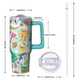 thumbnail image 2 of 30oz Xmas Tumbler with Snowman and Snowflakes Lid Straw Stainless Steel Cup Holiday Coffee Water Bottle Gifts, 2 of 5