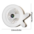 thumbnail image 4 of Colorful Marquee Light Desk Fan USB Rechargeable Portable Mini Fan with Night Light Circulating Airflow for Home Office Bedroom by PALIFEUR, 4 of 9