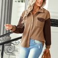 thumbnail image 4 of Vedolay Coats Womens Basic Solid Color Button Down Denim Jacket With Pockets,Brown S, 4 of 5