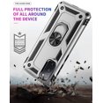 thumbnail image 4 of Grade Drop Impact for Samsung Galaxy S20 FE Case Galaxy S20 FE 5G Case 360 Metal Rotating Ring Kickstand Holder  Heavy Duty Shockproof Case for Galaxy S20 FE Phone Case (Sliver), 4 of 17