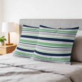 thumbnail image 6 of 16x16 Pillow Covers Set of 2, Green Grey Striped Square Throw Pillow Covers for Couch/Sofa/Living Room, Farmhouse Stripes Modern Abstract Art Decorative Soft Pillowcases for Couch Throw Pillows, 6 of 9