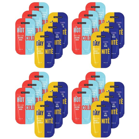 Freeman Masks Hot Pore Cold Hydrating Day Purifying Nite Calming-24 Pack