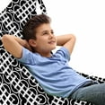 thumbnail image 1 of Abstract Lounger Chair Bag, Concentric Train Rail Like Squares Motif Repetition in Monochromatic Art, High Capacity Storage with Handle Container, Lounger Size, Charcoal Grey White, by Ambesonne, 1 of 5