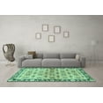 thumbnail image 3 of Ahgly Company Machine Washable Indoor Rectangle Abstract Turquoise Blue Modern Area Rugs, 8' x 12', 3 of 4