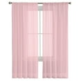 thumbnail image 2 of Blush Pink Pure, Semi Sheer Curtains 84 Inch Length 2 Panels Set, Romantic Contemporary Minimalist Solid Sheer Kitchen Curtain Privacy Voile Window Curtain for Living Room Bedroom Rod Pocket Drapes, 2 of 7
