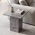 thumbnail image 2 of Guyou Small Square End Table Faux Marble Wood Bedside Table 20" Modern Side Table for Living Room, Reception Room, Home Office, 2 of 10