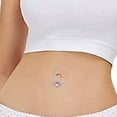 thumbnail image 5 of GKNET Multi-style Stainless Steel Glitter Belly Button Rings CZ Navel Piercing Jewelry-3, 5 of 9