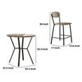 thumbnail image 5 of Wood and Metal 5 Piece Counter Height Dining Set, Gray and Black, 5 of 6