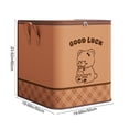 thumbnail image 3 of ROLKFUK Foldable Clothes Storage Bags Non Woven Fabric with Zipper and Handles 19.7x19.7x23.6 Inches Large Capacity (150L) for Blankets Comforters Closet Organization, 3 of 6
