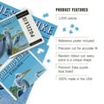 thumbnail image 4 of Lantern Press 1000 Piece Jigsaw Puzzle, Chesapeake, Virginia, Blue Herons, 4 of 5