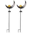 thumbnail image 1 of 2 lámparas solares de luna, impermeables, LED para jardín, decoración de metal para exteriores, farolillos de llama, 1 of 14