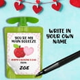 thumbnail image 3 of Youre My Main Squeeze Applesauce Pouch Valentine's Day Stickers  40pk 2.75x3.5 Labels Pink & Green for Fruit Kids Pouches Bulk Attach to Applesauce for Vday Class Treat Gifts from Teacher Mailbox, 3 of 5