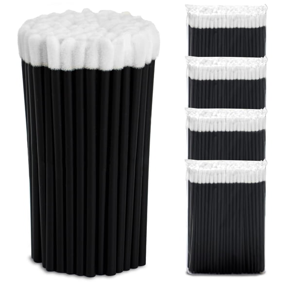 Aplicadores de Labios Desechables 400 Piezas - Aplicadores de Maquillaje Desechables Negros - Pincel de Labios para Lápiz Labial Brillo de Labios Chapstick