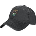 thumbnail image 2 of 3rd Battalion 75th Ranger Regiment with Ranger Denim Trucker Hat Baseball Cap for Men Cowboy Dad Black, 2 of 8