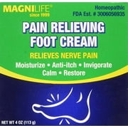 Magnilife Pain Relieving Foot Cream - Relieves Nerve Pains 4 oz. By Jubujub