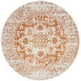 thumbnail image 3 of SAFAVIEH Madison Katina Traditional Area Rug, Orange/Ivory, 5'3" x 5'3" Round - Traditional Design, Orange & Ivory, Non-Shedding & Easy Cleaning, Ideal for Living Room, Bedroom, Dining Space, 3 of 11