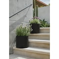 thumbnail image 4 of Veradek Mod Series 13" Plastic-Stone Short Planter - (Black, 2 Pack), 4 of 8
