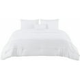 thumbnail image 7 of King Comforter Set - 4 Pieces Pinch Pleat Bed Set, White Boho Bedding for All Season, 1 Soft Comforter, 2 Pillowcases, 1 Decorative Pillow, 7 of 7