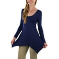 thumbnail image 4 of ToBeInStyle Women's Classic Long Sleeve Longline Top, 4 of 6