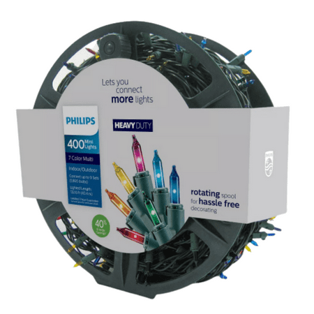 Philips 400ct Christmas Incandescent Heavy Duty Smooth Mini String Lights Multicolored