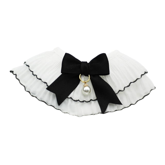 Gatito hecho a mano Collar pajarita Collar de perro encaje pajarita Collar perro gato Collar pajarita para caminar mascota regalo de cumpleaños vacaci L