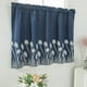 thumbnail image 2 of Cortinas bordadas con bolsillo para varilla para cocina, baño y cafetería. Azul_137x61cm, 2 of 9