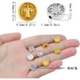 thumbnail image 4 of 100pcs 9.5 mm Round Double-Sided Jesus Cross Spacer Beads Catholic Saint Benedict Beads Religious Loose Beads for DIY Rosary Bracelet Necklace Jewelry Making, 2 Colors, 4 of 8