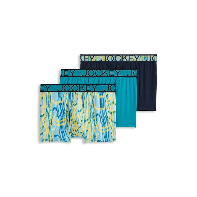 Jockey Boxeur-Brief Actif en Microfibre pour Hommes 2,5 Po - Lot de 3