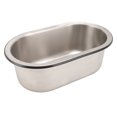 thumbnail image 4 of Stainless Steel Single Bowl, Pre Cut Waste Outlet Space Saving Inset Installation 304 Stainless Steel Washbasin Smoothing Brushed Surfaces  for RV, 4 of 8