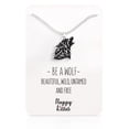 thumbnail image 4 of Happy Kisses Howling Wolf Necklace with Tribal Norse Viking Style Pendent Style Charm for Woman (IN BOX WITH CARD), 4 of 5