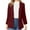 Wine, variant on Fesfesfes Women Cardigan Women Business Attire Solid Color Long Sleeve Cardigan Top Jacket Coat