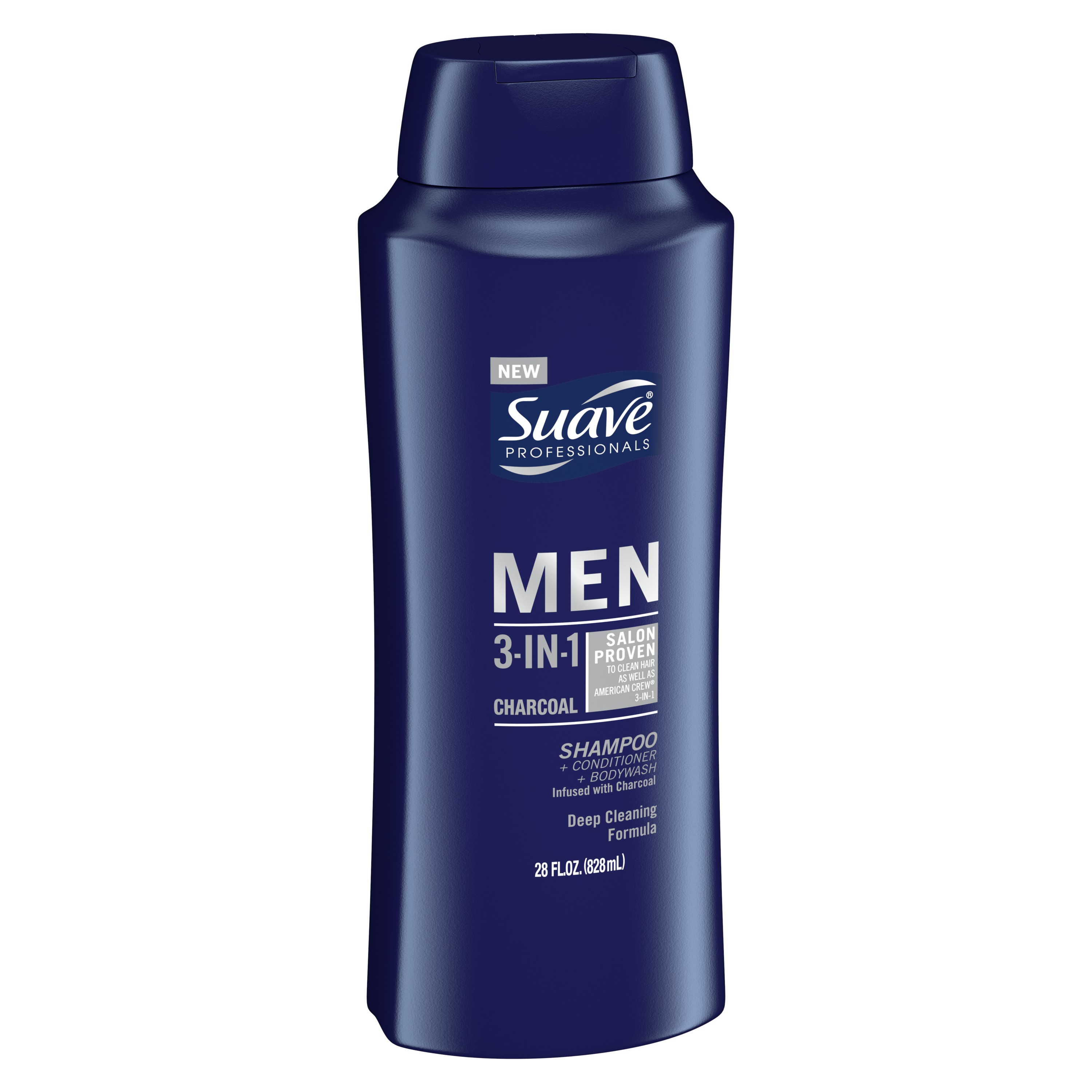 Suave Professionals Men 3-in-1 Shampoo, Conditioner & Body Wash, Charcoal, 28 fl oz - image 3 of 6