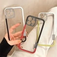 thumbnail image 3 of KOMI applies to the iPhone15 color contrast frame 15PROMax phone case full body shock protection case, ultra-thin phone case, Apple 15pro fine hole silicone heat dissipation soft cover, 3 of 5