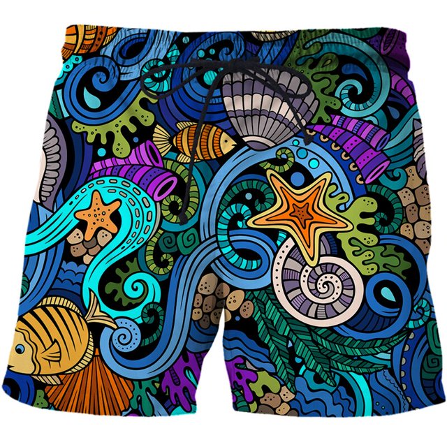 Pantalones cortos de playa con estampado de patrón abstracto para hombre, Bermudas de secado rápido, bañadores de Surf, divertidos, Verano Fivean unisex