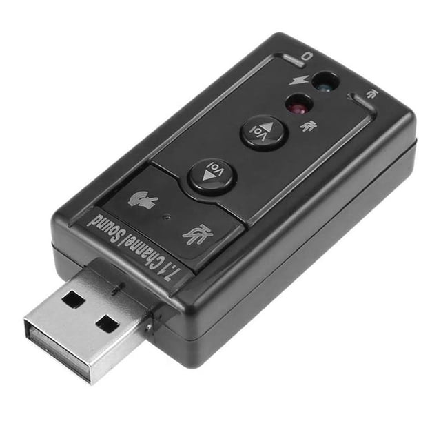1 tarjeta de sonido 7. USB externo de 35 mm AUX Auricular Micrófono Adaptador de audio PC