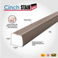 thumbnail image 3 of M-D Building Products 43311 36 In. Spice Aluminum CINCH® Fluted Stair Edging, 3 of 9