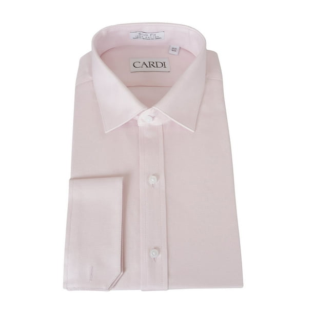 pink spread collar dress shirt