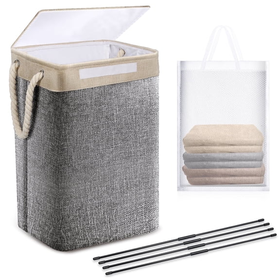 ZIVACATE 75l Hampers For Laundry 2 Pack Dirty Clothes Hamper Clothes Baskets Laundry Foldable For Kids Baby Large Decorative Basket With Easy Carry Handles For Laundry Room Bedroom