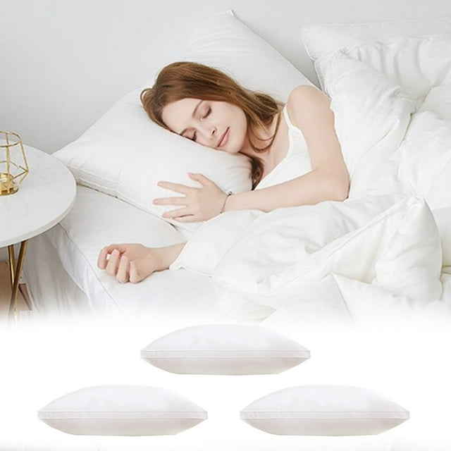 Pillow Core White | Almohada de soporte suave y transpirable | 74x48cm Tamaño estándar | Firmeza equilibrada | Flujo de aire de refrigeración | Costuras duraderas | Lavable | Paquete individual