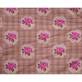 thumbnail image 4 of oneOone Polyester Lycra Fabric Check|Leaves & Rose Floral Print Sewing Fabric BTY 56 Inches Wide, 4 of 4
