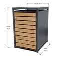 thumbnail image 3 of Backyard Lifestyles - Single Refuse Shed - Large - Dark Grey with Wood Look Doors (33"x39"x49"), 3 of 6