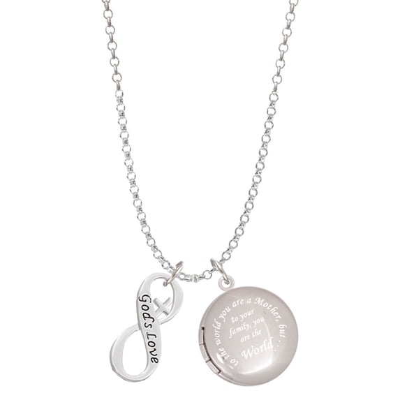 Delight Jewelry God's Love Infinity Sign To the World You are a Mother Locket Necklace