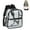 Clear, variant on Waterproof Clear Backpack Heavy Duty PVC Transparent Backpack Stadium Approved Shoulder Bag for Work, Stadium, Travel, Security, Festival (Black)