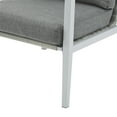 thumbnail image 5 of GDF Studio Elle Modern Aluminum Outdoor Patio Lounge Chair, Club Chair with Rope Accents, Cushions, White+Grey, Set of 2, 5 of 11