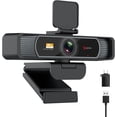 thumbnail image 1 of Angetube 4K Webcam with Light for PC, UHD 4K, TOF Auto , Dual AI Noise-Cancelling Mics, 1080p@60FPS, USB Streaming Webcam w/Privacy Cover for Laptop//Desktop/PC Work w/Zoom/Teams/Google Meet, 1 of 8