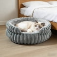 thumbnail image 1 of Klonfd Removable Round Bed Washable Cat Bed Soft With Bottom For Small Medium, 1 of 5