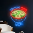 thumbnail image 3 of Handmadetneonsign You Make Miso Happy Neon Sign, Miso Soup Wall Art Decor, Japanese Food Wall Decor, 3 of 5