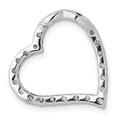 thumbnail image 4 of 14k White Gold Diamond Heart Pendant for Women, Open Contour Necklace with Round Cut Stones, Elegant Fine Jewelry Symbolizing Love, Romantic Charm for Everyday and Special Occasions, 4 of 6