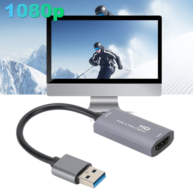 Compact USB2.0 HD Multimedia Interface Capture Card No Delay 1080p High Definition Stream And Record In 1080p60 for Streaming Video Recording Gaming Teaching